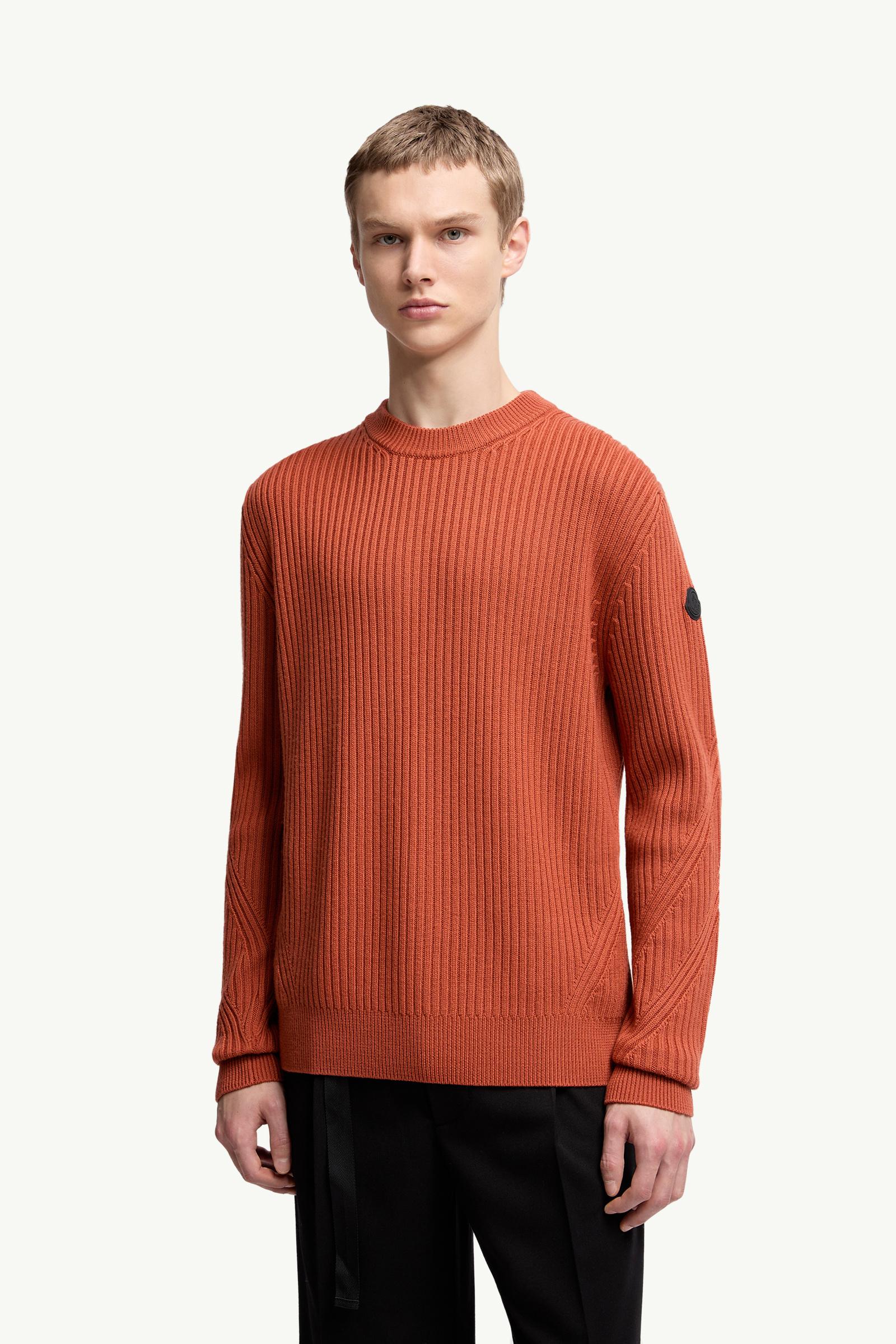 Moncler Wool Sweater Orange Orange