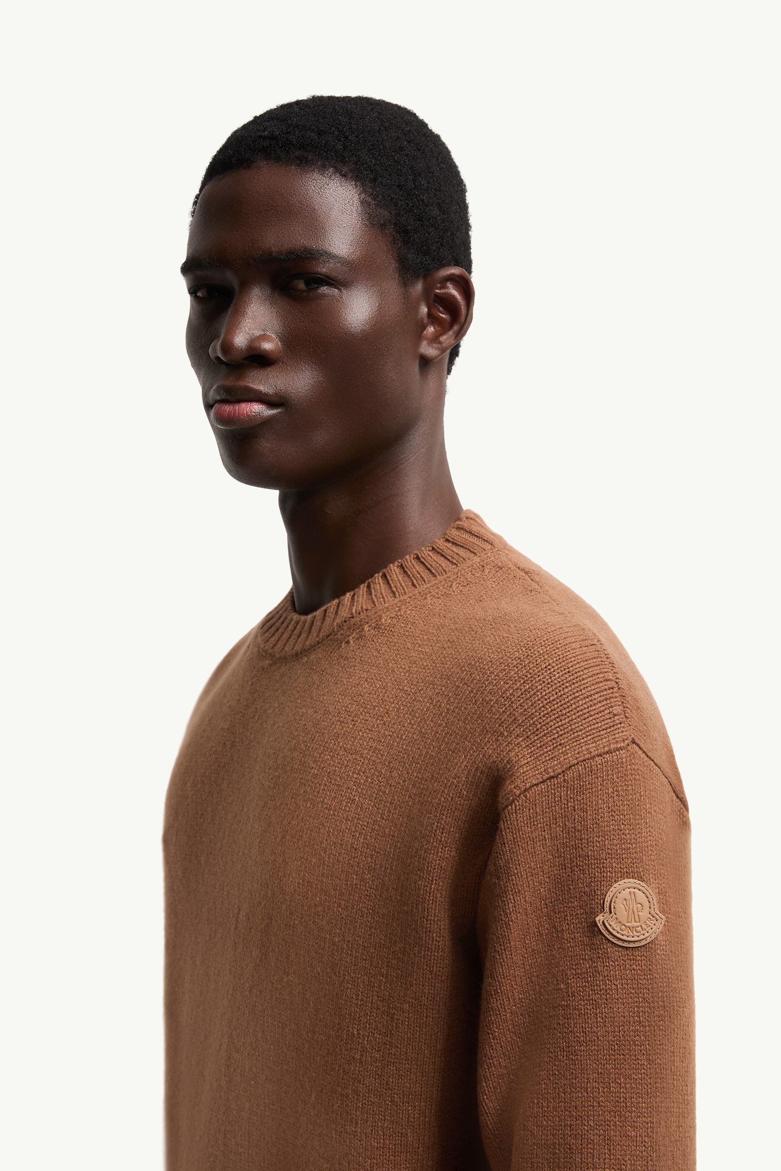 Moncler Wool & Cashmere Sweater Light Brown Light Brown