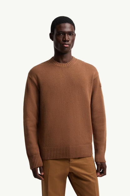 Moncler Wool & Cashmere Sweater Light Brown Light Brown