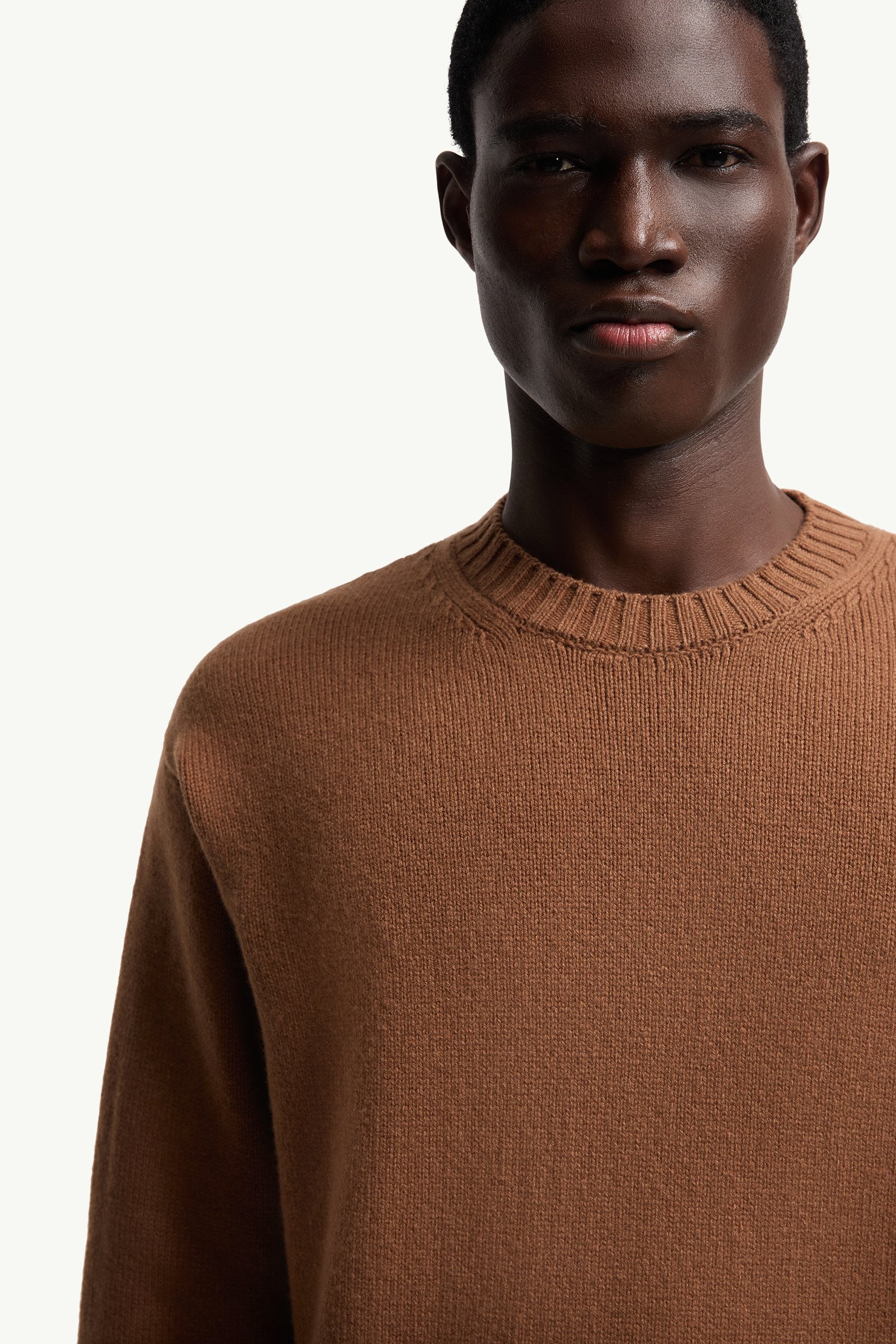 Moncler Wool & Cashmere Sweater Light Brown Light Brown