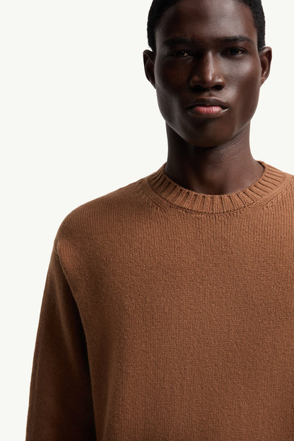Moncler Wool & Cashmere Sweater Light Brown Light Brown