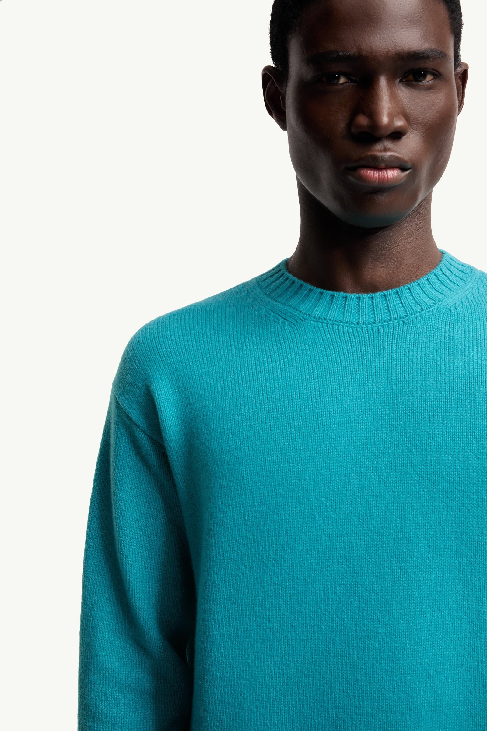 Moncler Wool & Cashmere Sweater Light Blue Light Blue