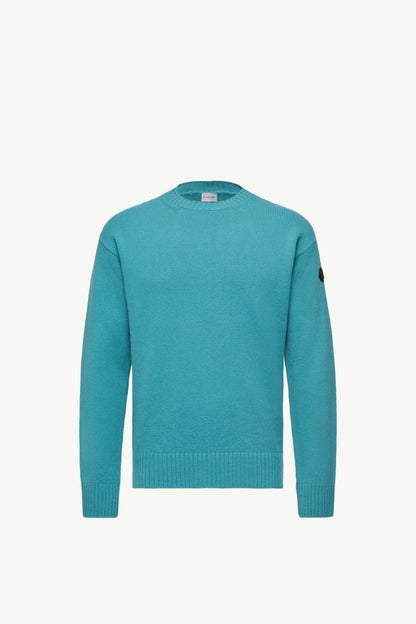 Moncler Wool & Cashmere Sweater Light Blue Light Blue