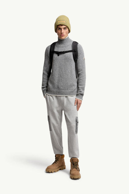 Moncler Alpaca & Wool Blend Turtleneck Sweater Grey Grey