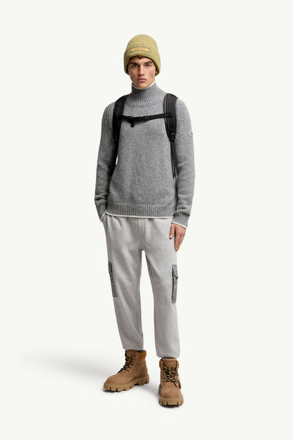 Moncler Alpaca & Wool Blend Turtleneck Sweater Grey Grey