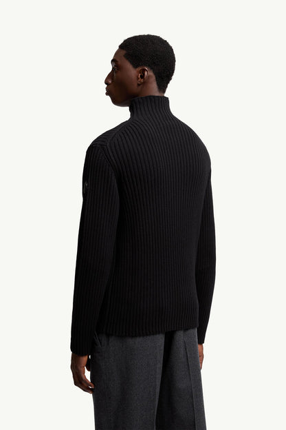 Moncler Wool & Cashmere Turtleneck Sweater Black Black