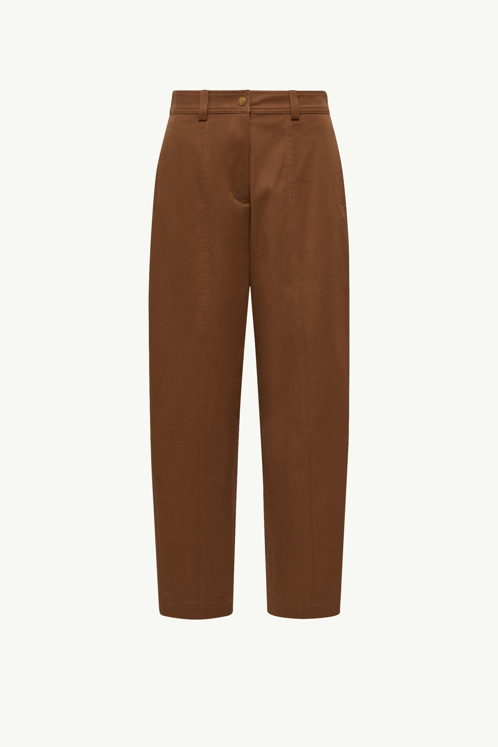 Moncler Straight Leg Cotton Gabardine Pants Brown Brown