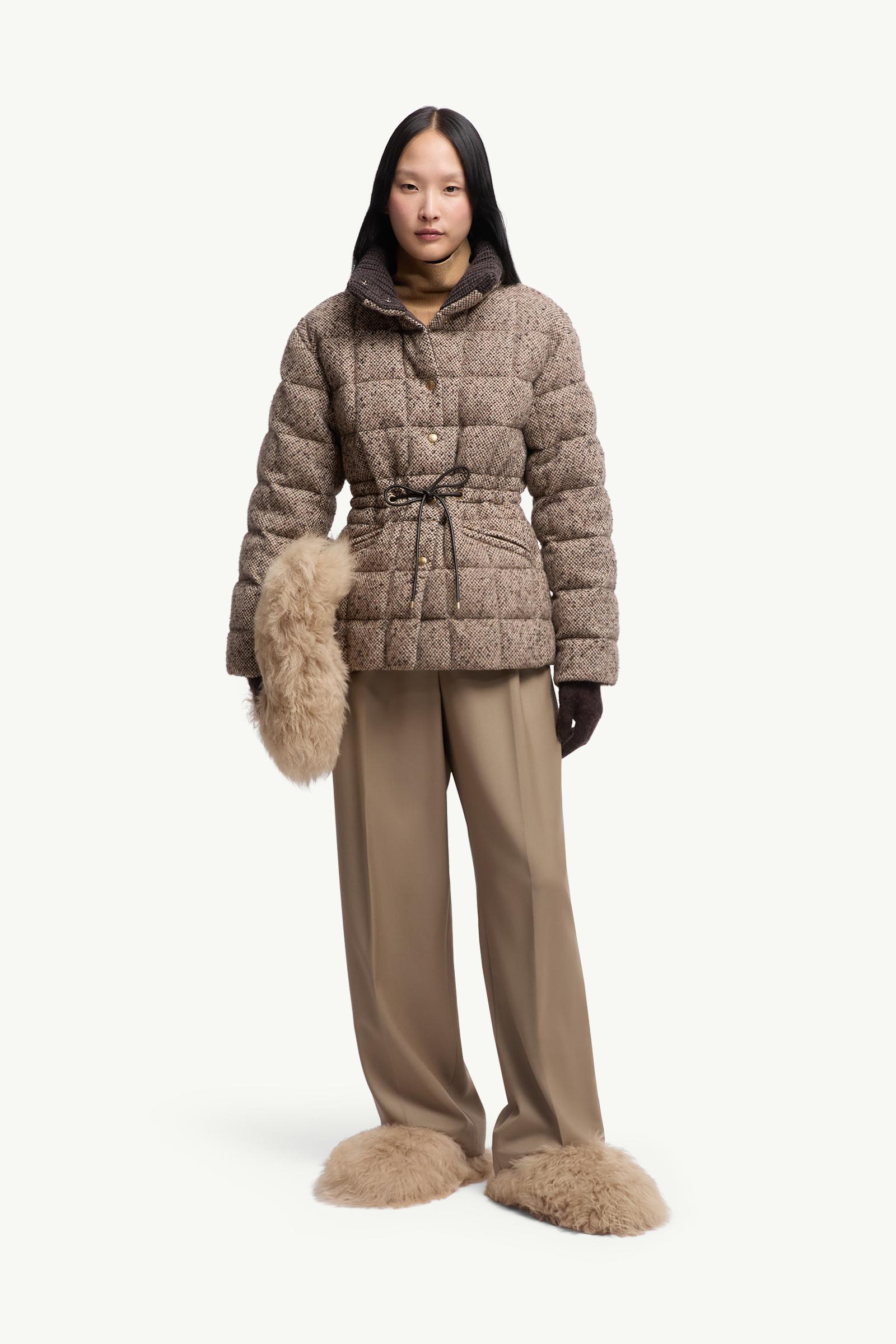 Moncler Wool Gabardine Tailored Pants Beige Beige