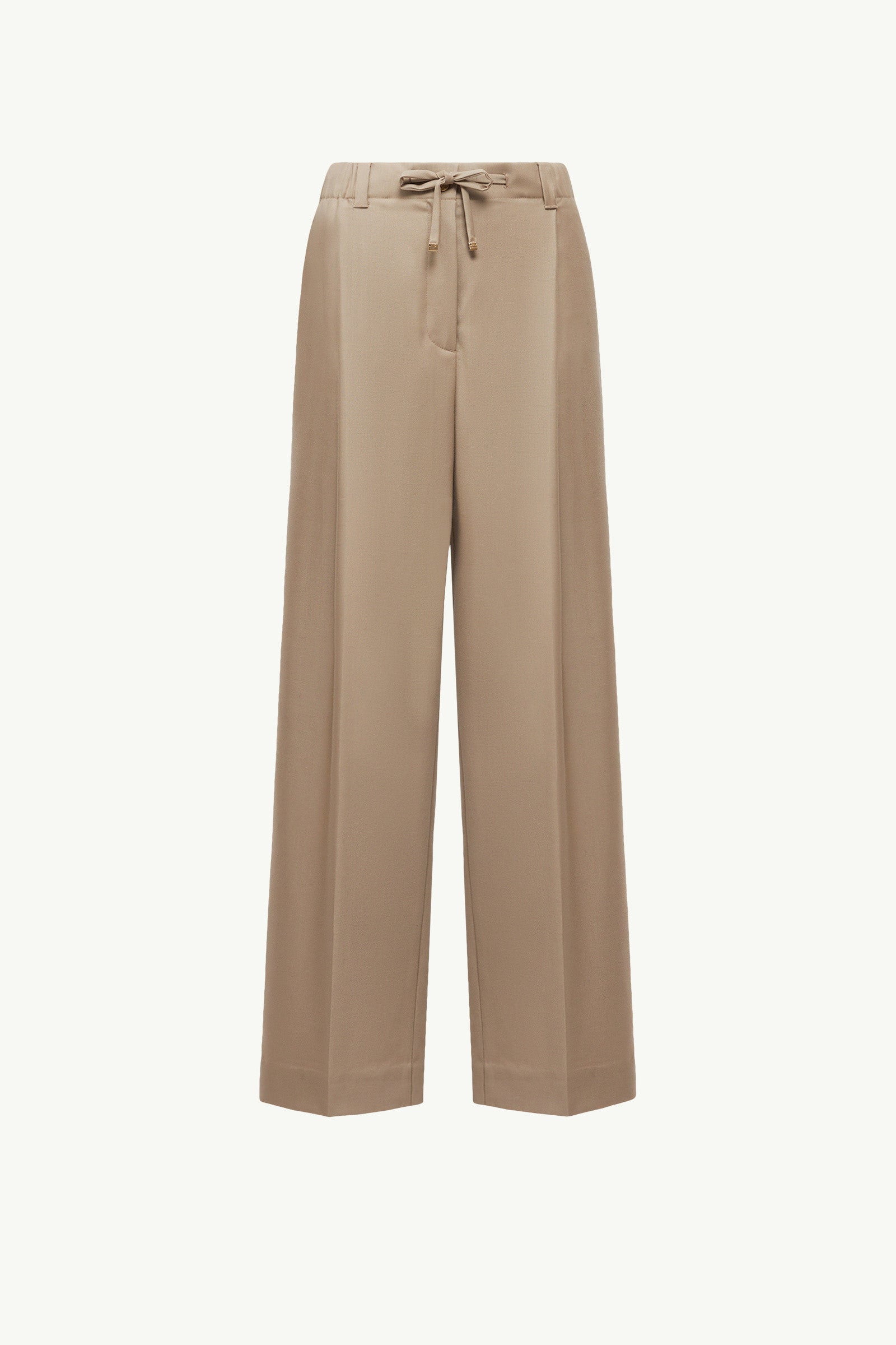 Moncler Wool Gabardine Tailored Pants Beige Beige