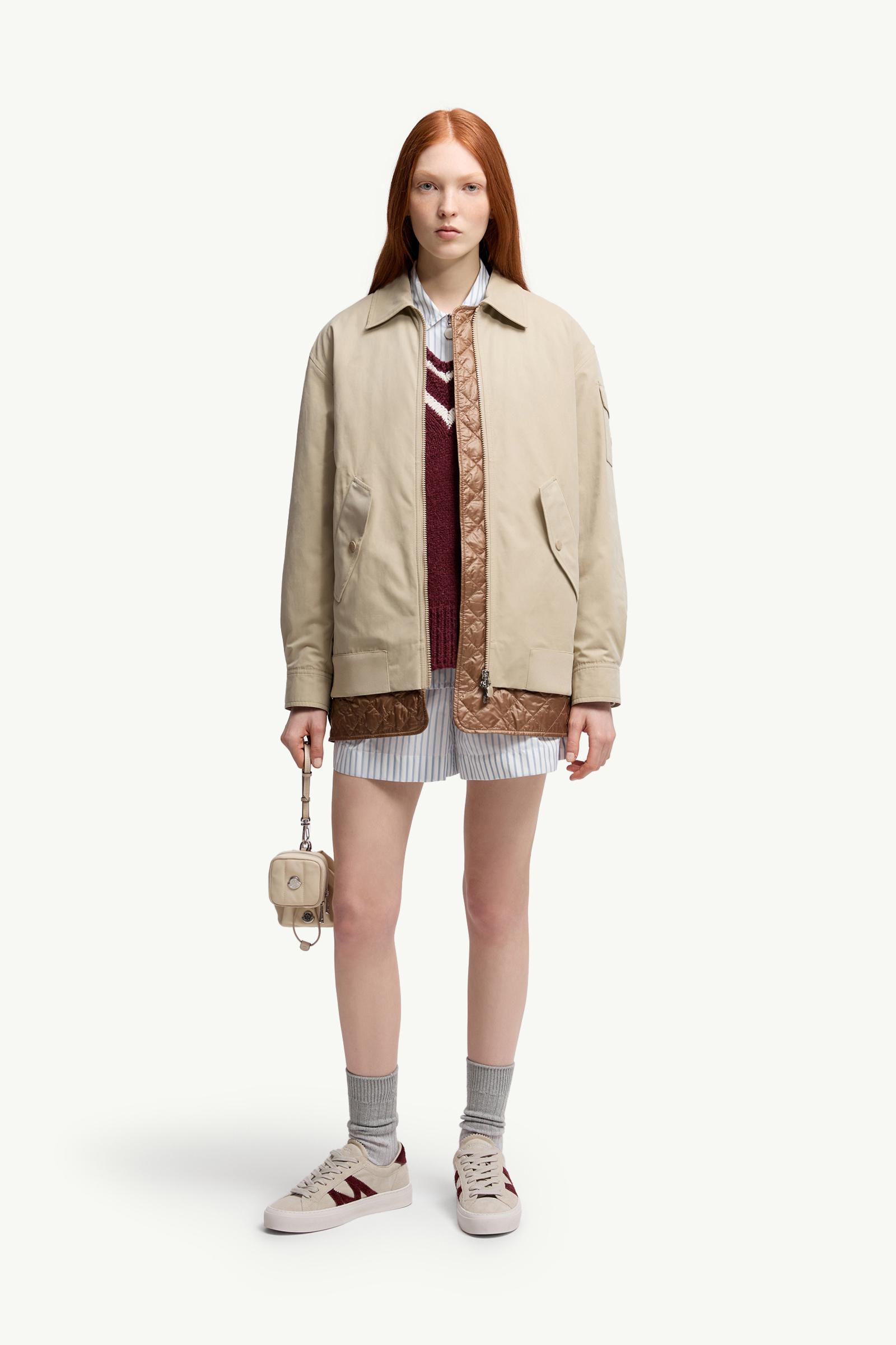 Moncler Striped Shorts White & Light Blue White & Light Blue