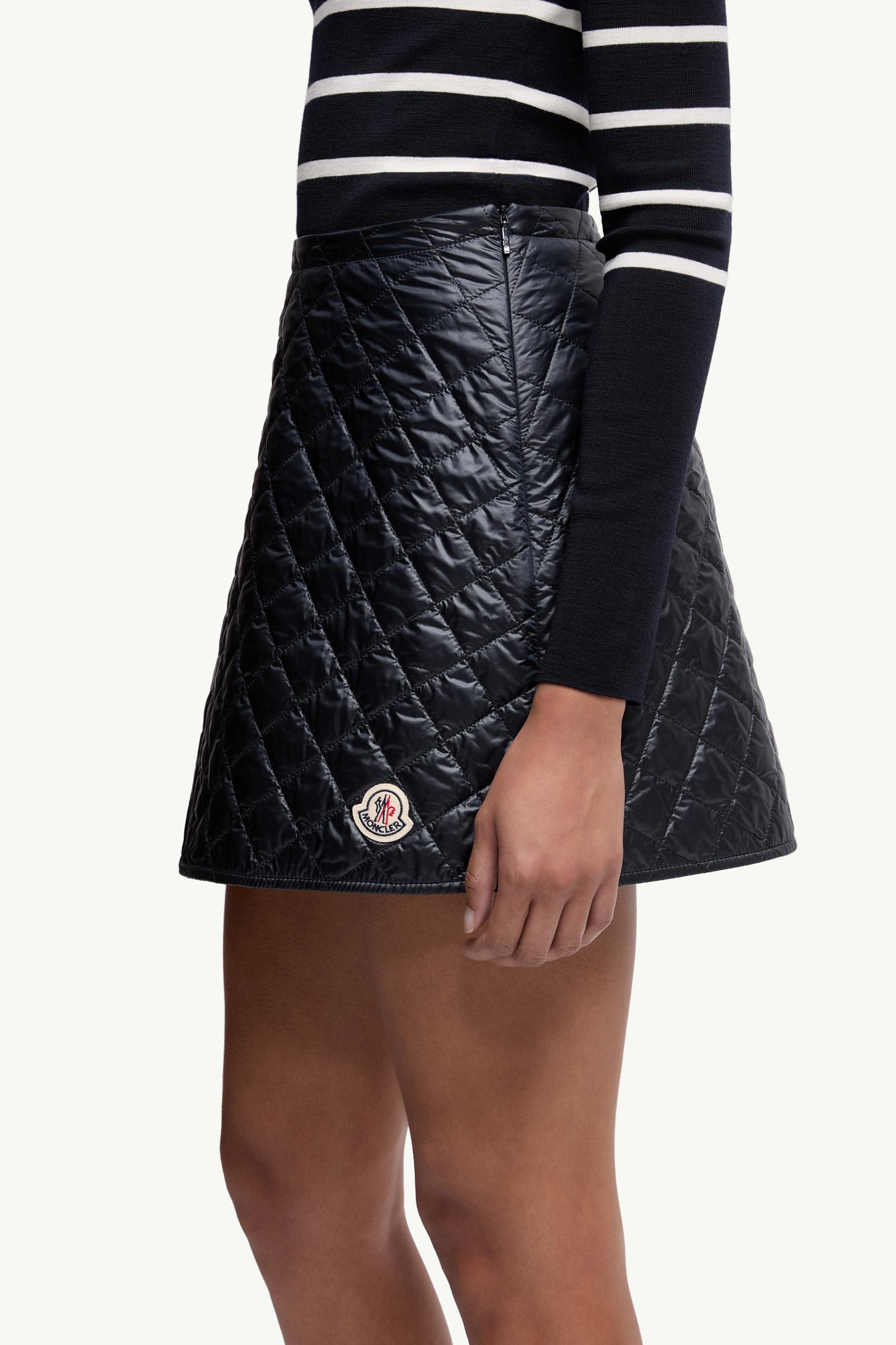 Moncler Diamond-Quilted Mini Skirt Navy Blue Navy Blue