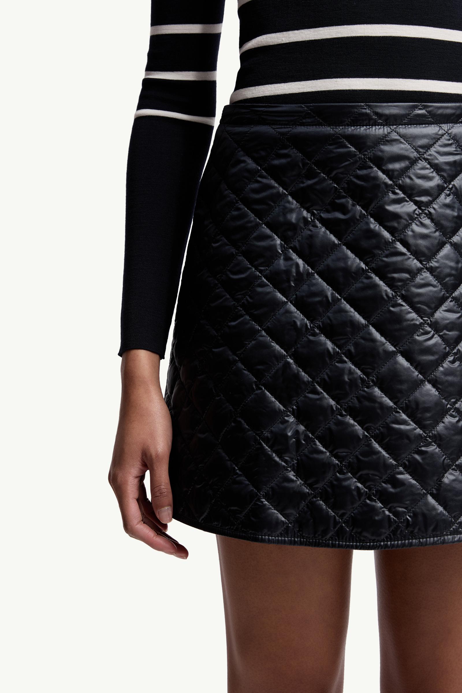 Moncler Diamond-Quilted Mini Skirt Navy Blue Navy Blue