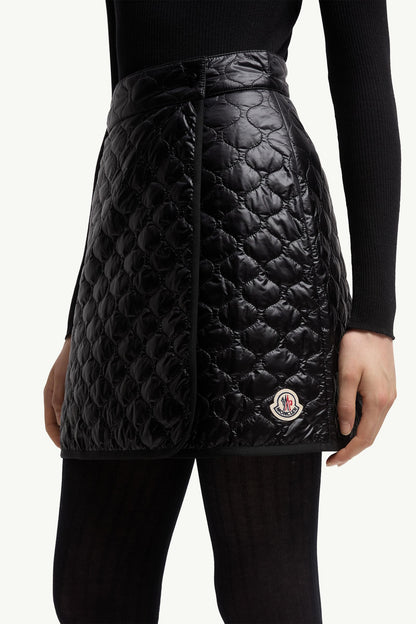 Moncler Square-Quilted Padded Mini Skirt Black Black