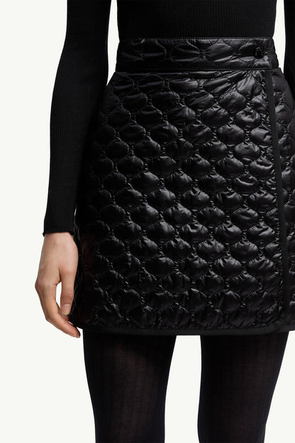 Moncler Square-Quilted Padded Mini Skirt Black Black
