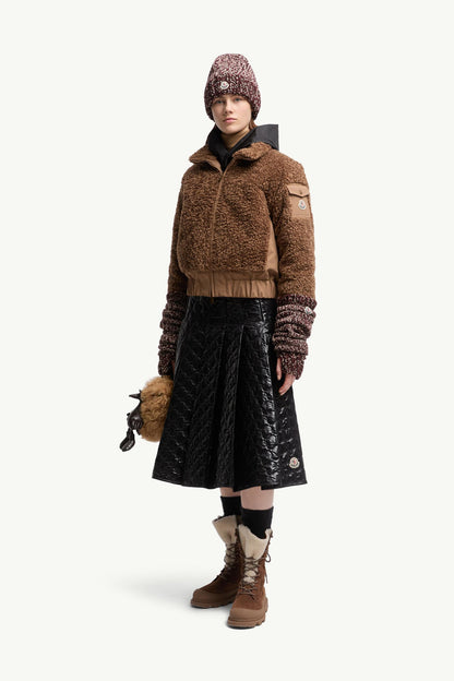 Moncler Square-Quilted Padded Midi Skirt Black Black