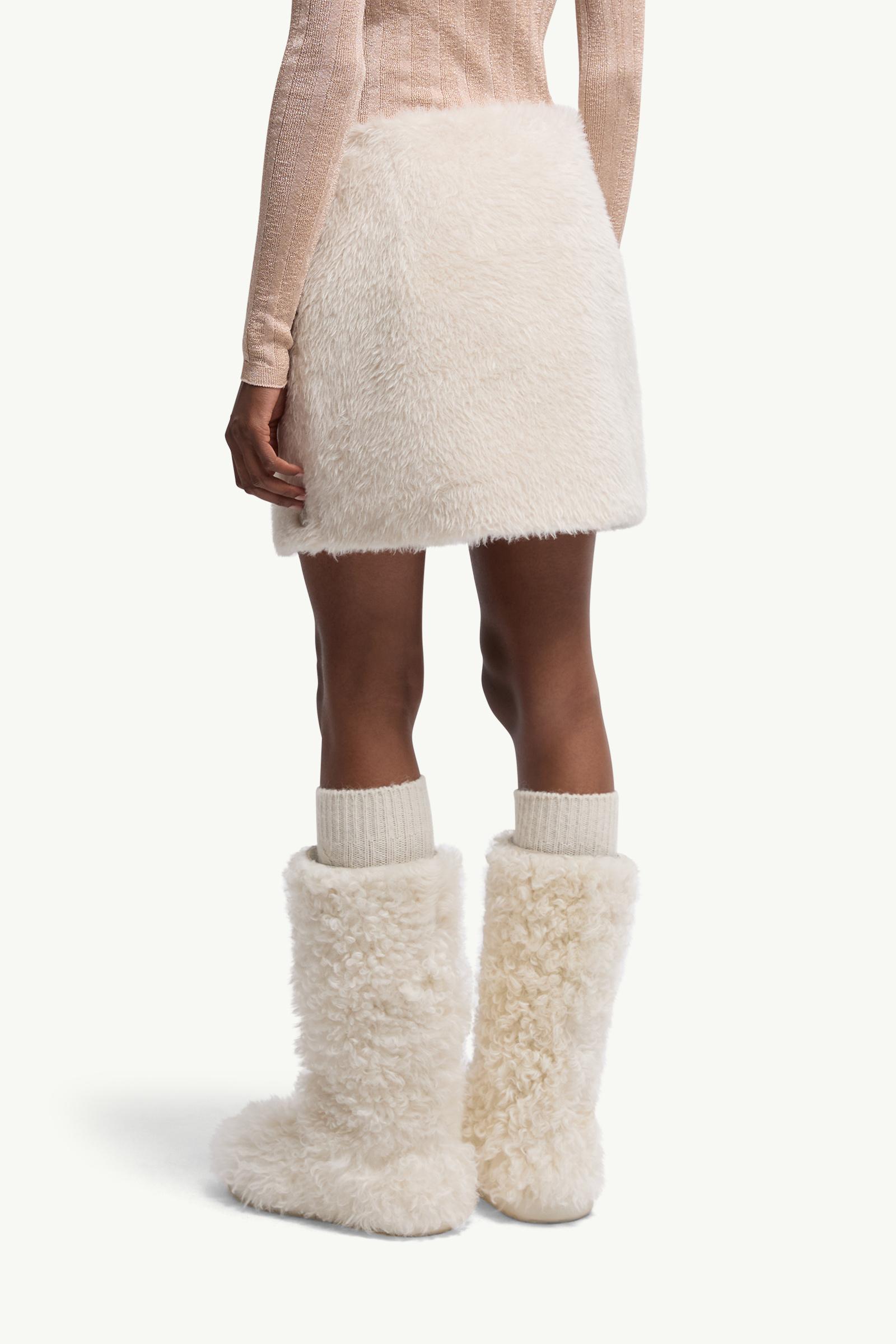 Moncler Teddy Mini Skirt White White