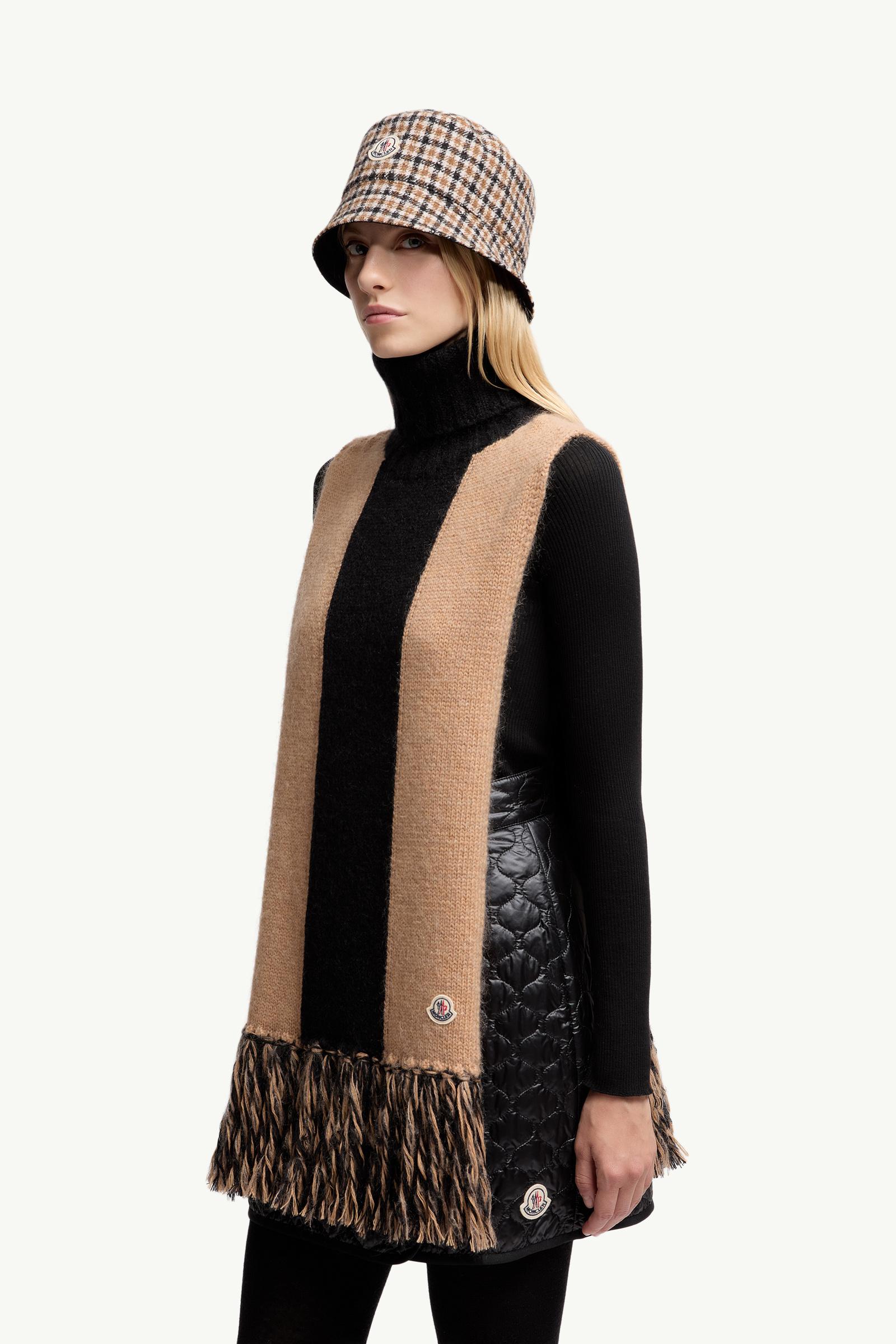 Moncler Wool, Cashmere & Mohair Poncho Beige Beige