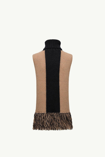 Moncler Wool, Cashmere & Mohair Poncho Beige Beige