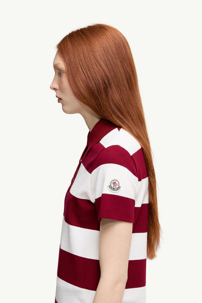 Moncler Striped Polo Shirt White & Red White & Red