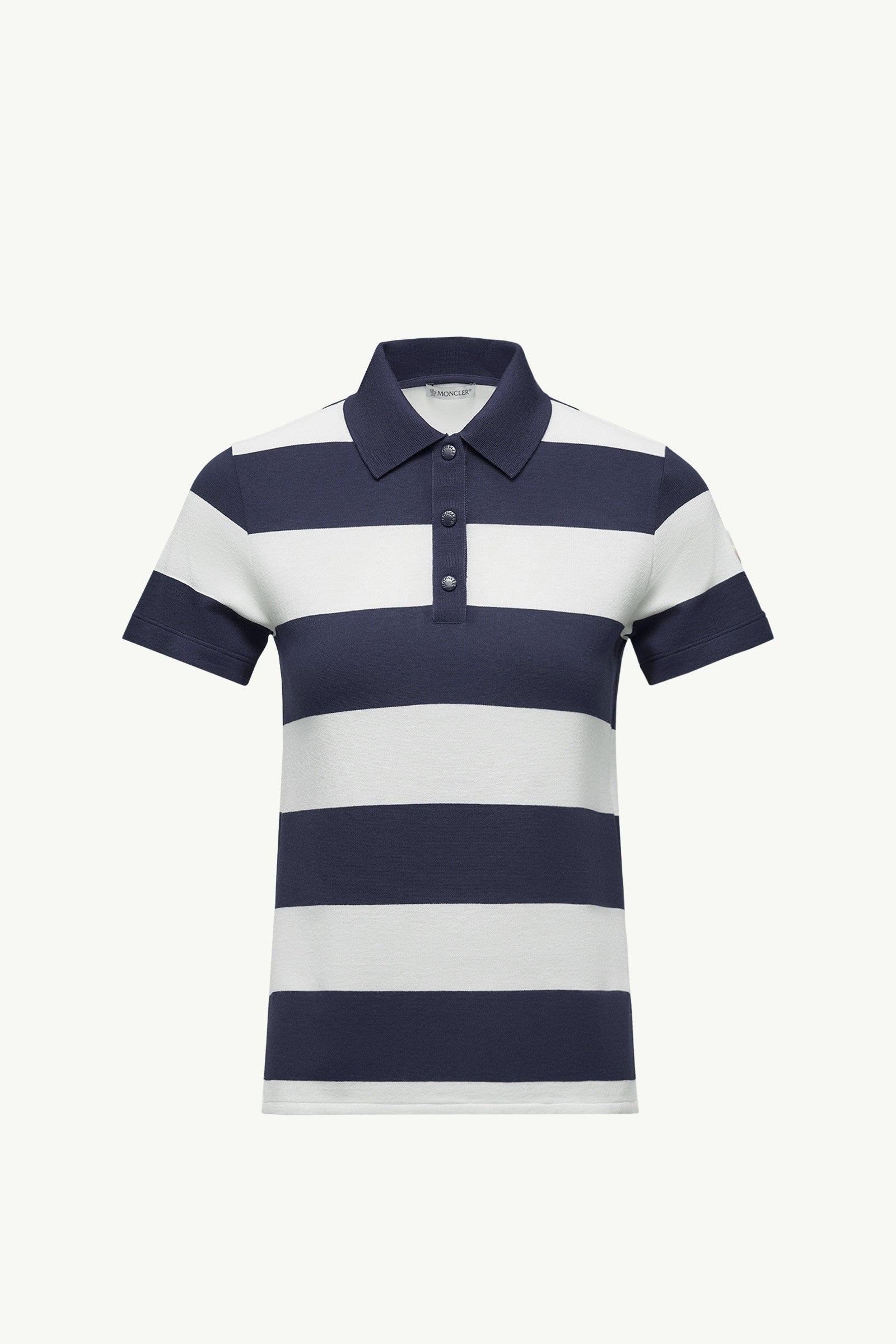 Moncler Striped Polo Shirt White & Blue White & Blue