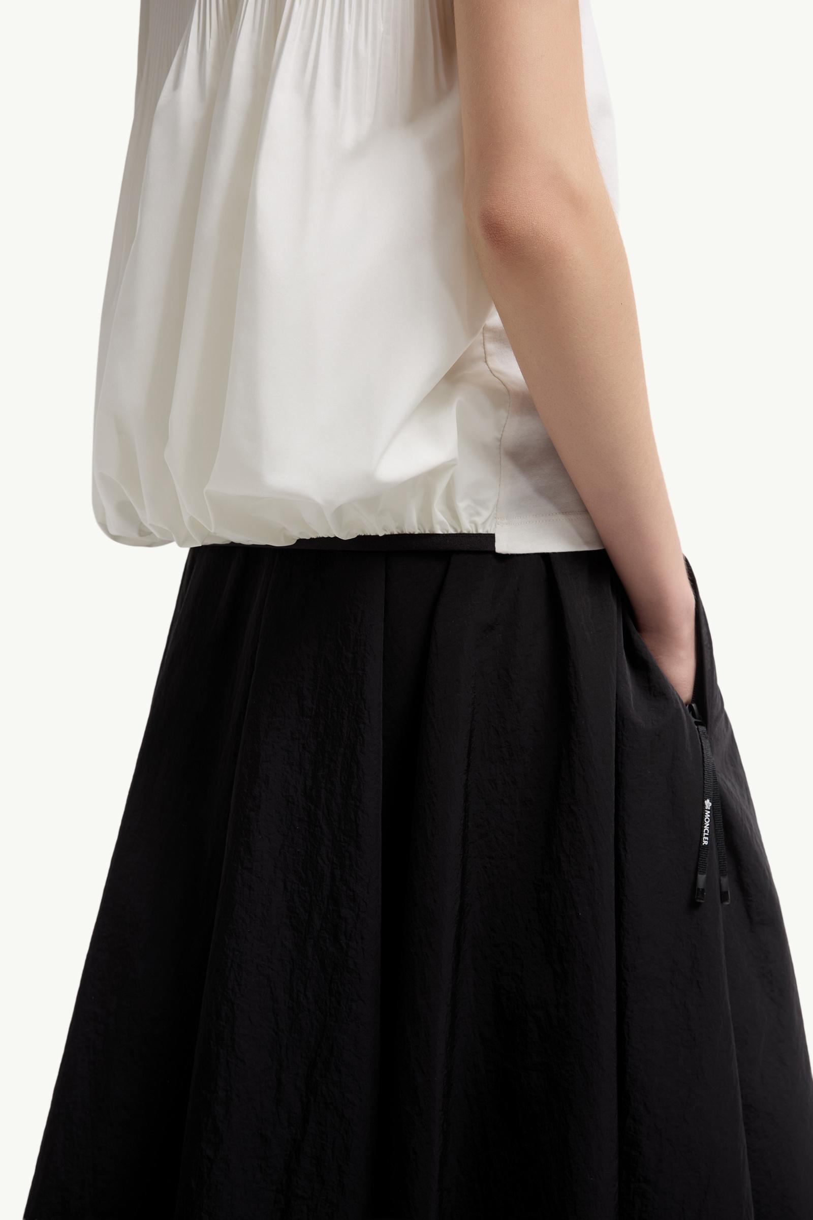 Moncler Pleated Back Cotton T-Shirt White White