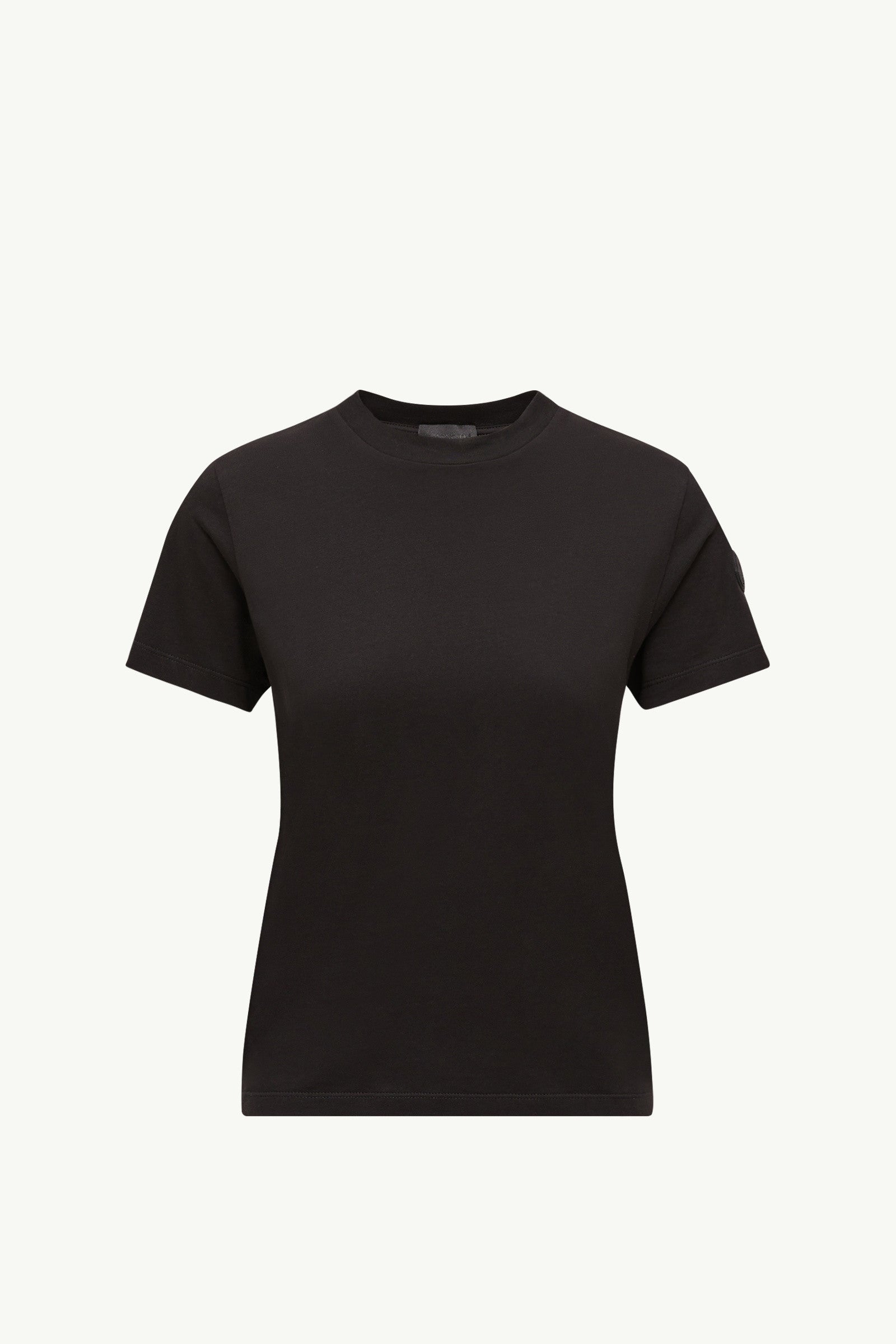 Moncler Pleated Back Cotton T-Shirt Black Black