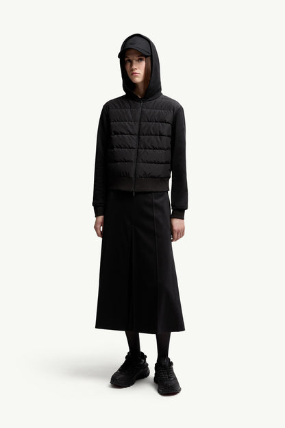 Moncler Padded Cotton Zip-Up Hoodie Black Black