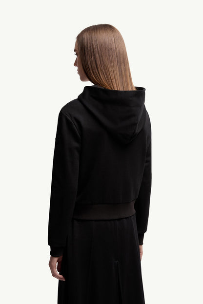 Moncler Padded Cotton Zip-Up Hoodie Black Black