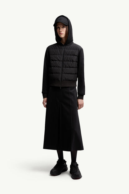 Moncler Padded Cotton Zip-Up Hoodie Black Black