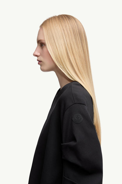 Moncler Cotton Pleated Sweatshirt Black Black
