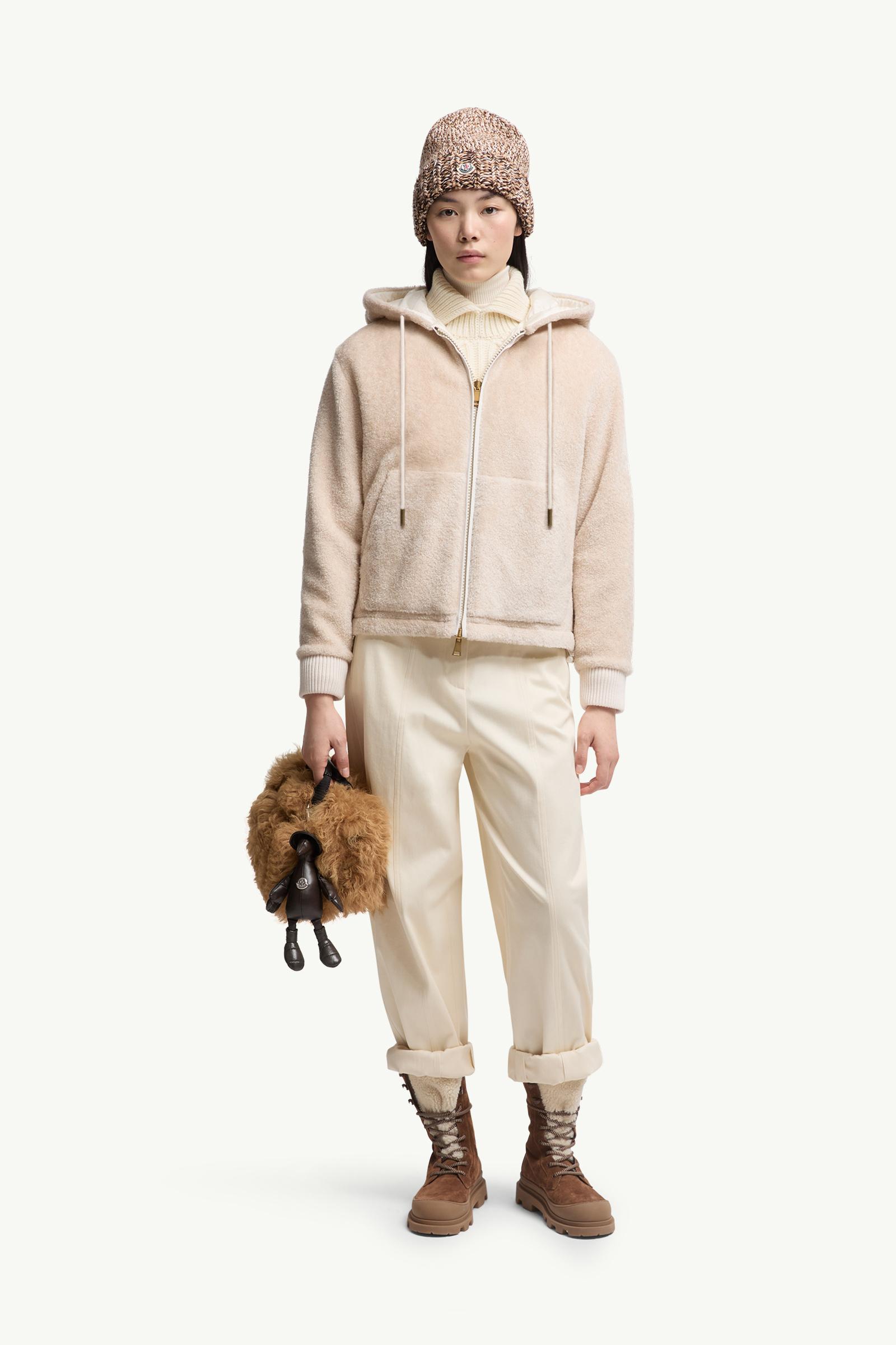 Moncler Reversible Padded Hoodie White & Pink White & Pink