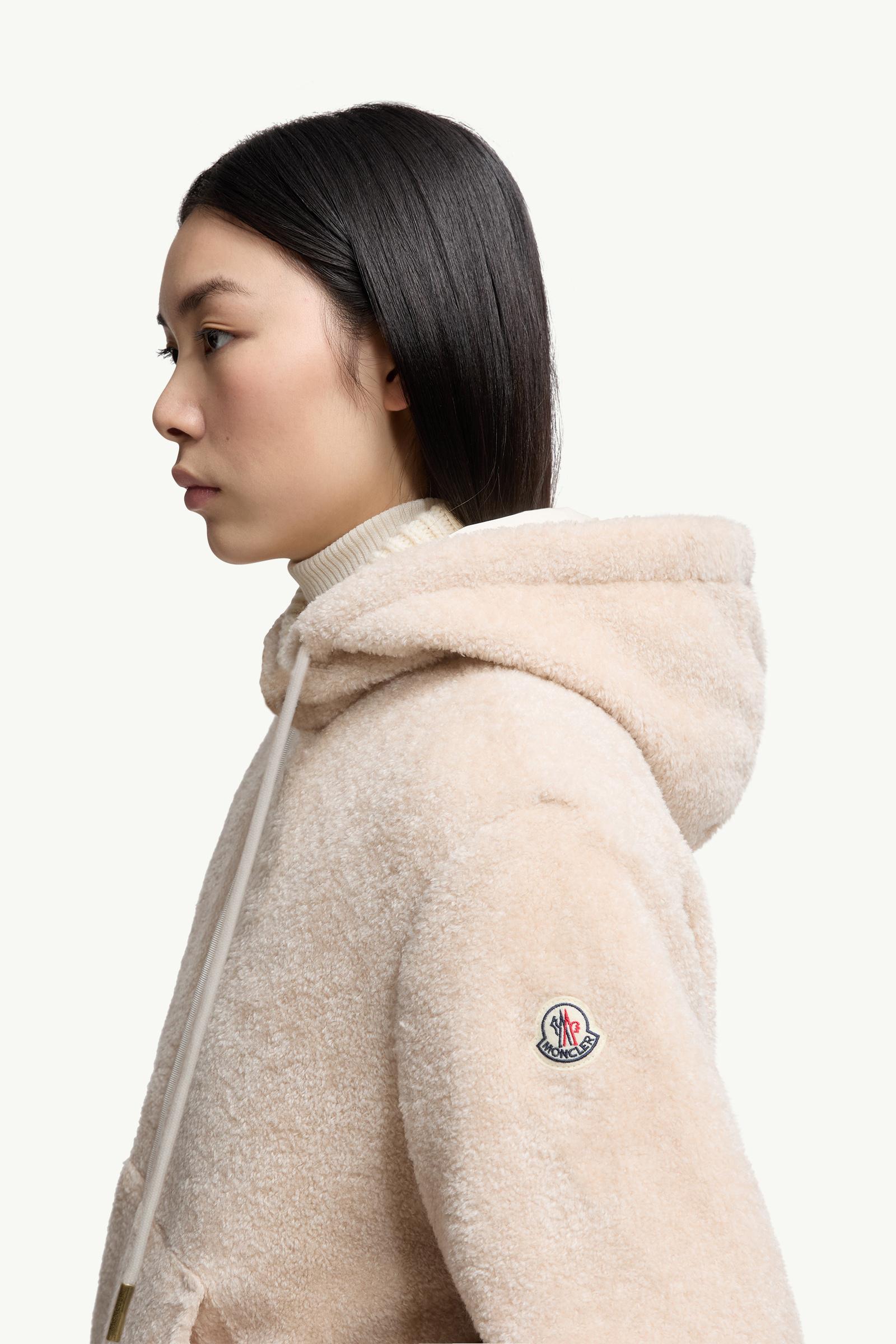 Moncler Reversible Padded Hoodie White & Pink White & Pink