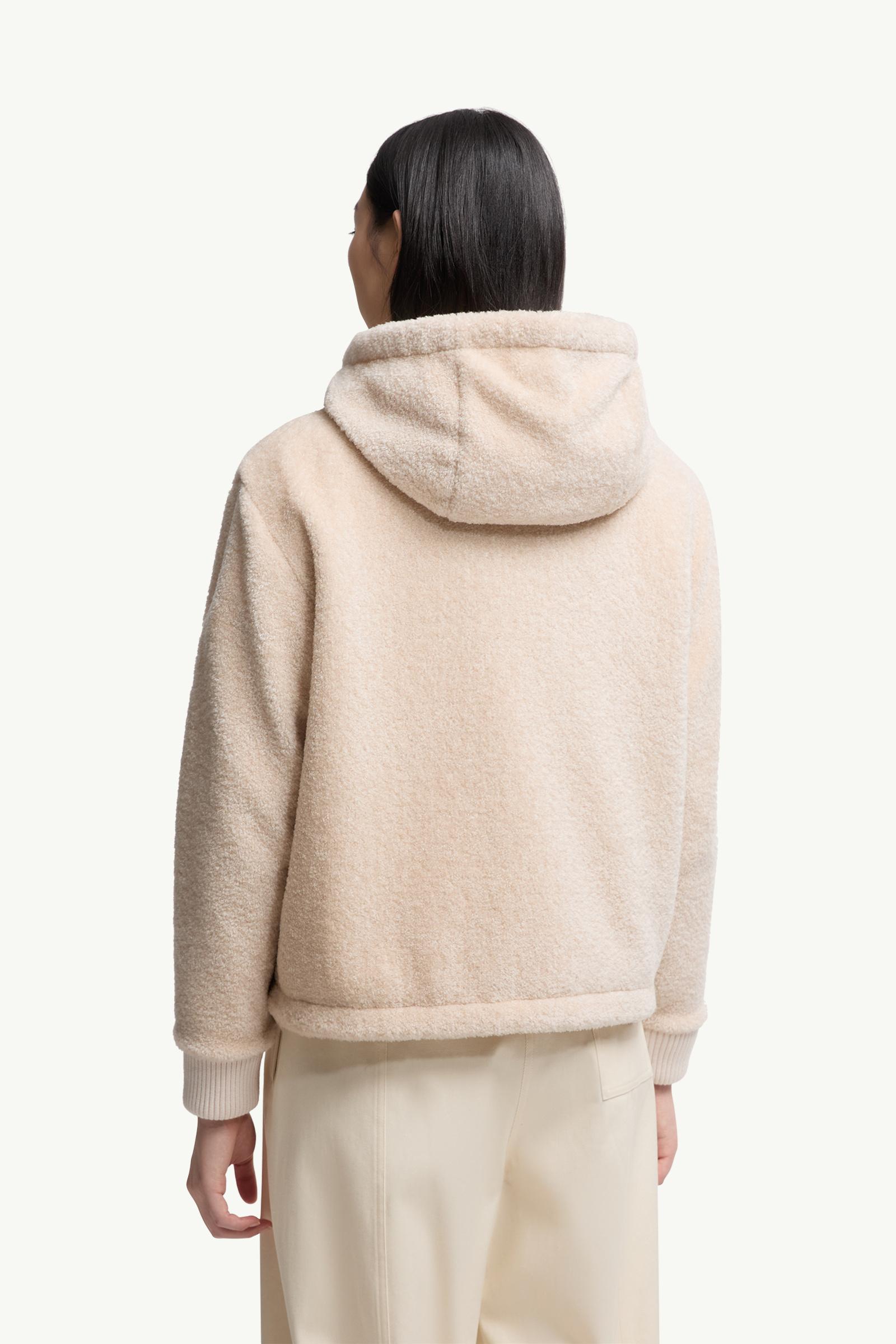 Moncler Reversible Padded Hoodie White & Pink White & Pink