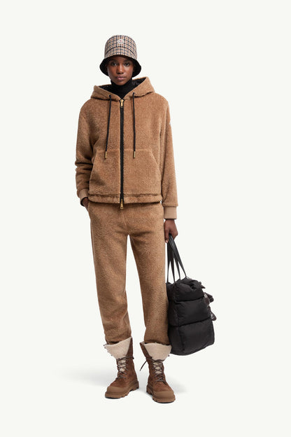 Moncler Reversible Padded Hoodie Brown & Black Brown & Black