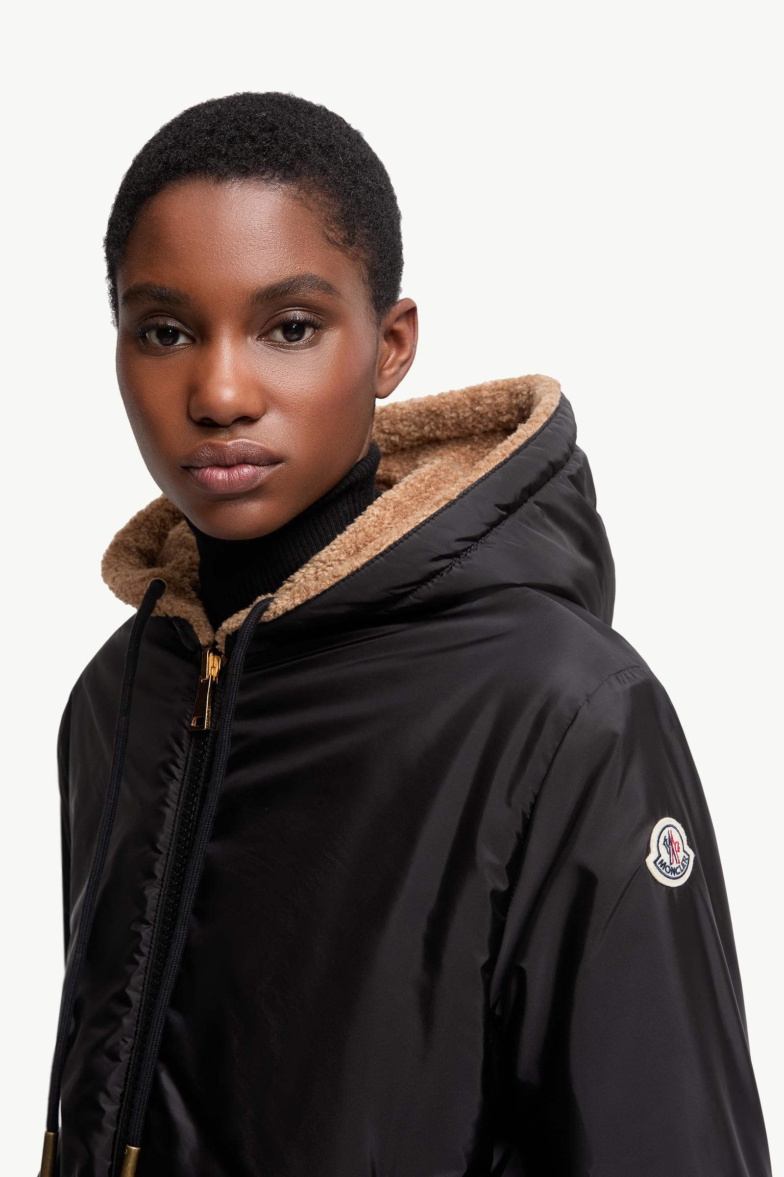 Moncler Reversible Padded Hoodie Brown & Black Brown & Black
