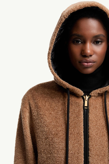 Moncler Reversible Padded Hoodie Brown & Black Brown & Black