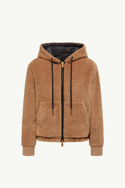 Moncler Reversible Padded Hoodie Brown & Black Brown & Black