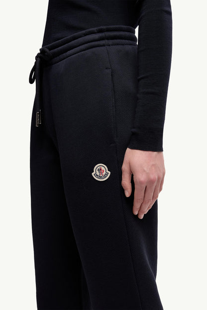 Moncler Logo Patch Cotton Sweatpants Navy Blue Navy Blue