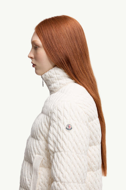 Moncler Padded Wool & Cotton Zip-Up Cardigan White White
