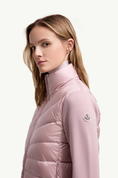 Moncler Padded Wool Cardigan Pink Pink