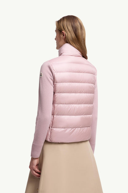 Moncler Padded Wool Cardigan Pink Pink