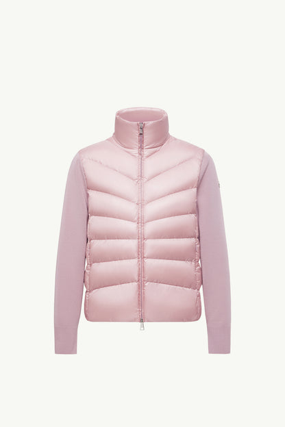 Moncler Padded Wool Cardigan Pink Pink