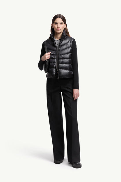 Moncler Padded Wool Cardigan Black Black
