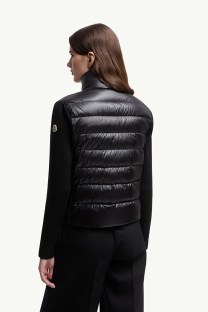 Moncler Padded Wool Cardigan Black Black