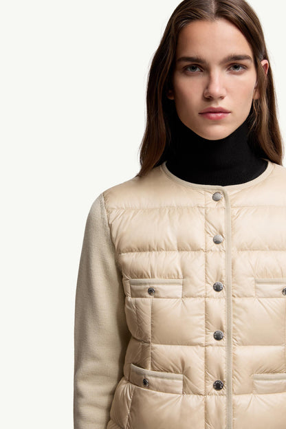 Moncler Padded Wool Cardigan Beige Beige