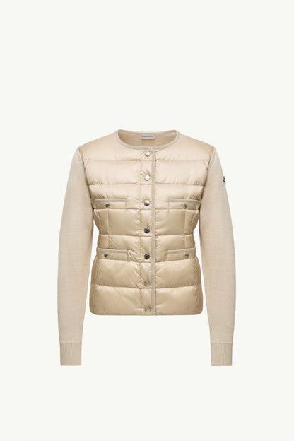Moncler Padded Wool Cardigan Beige Beige
