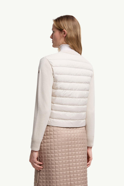 Moncler Padded Wool Cardigan White White