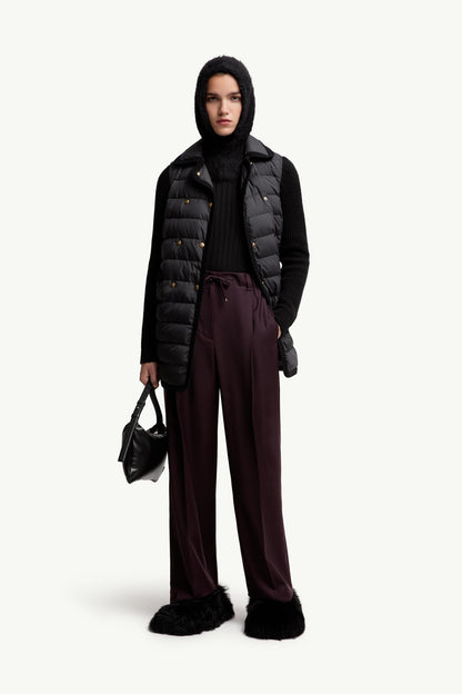 Moncler Wool & Cashmere Padded Cardigan Black Black