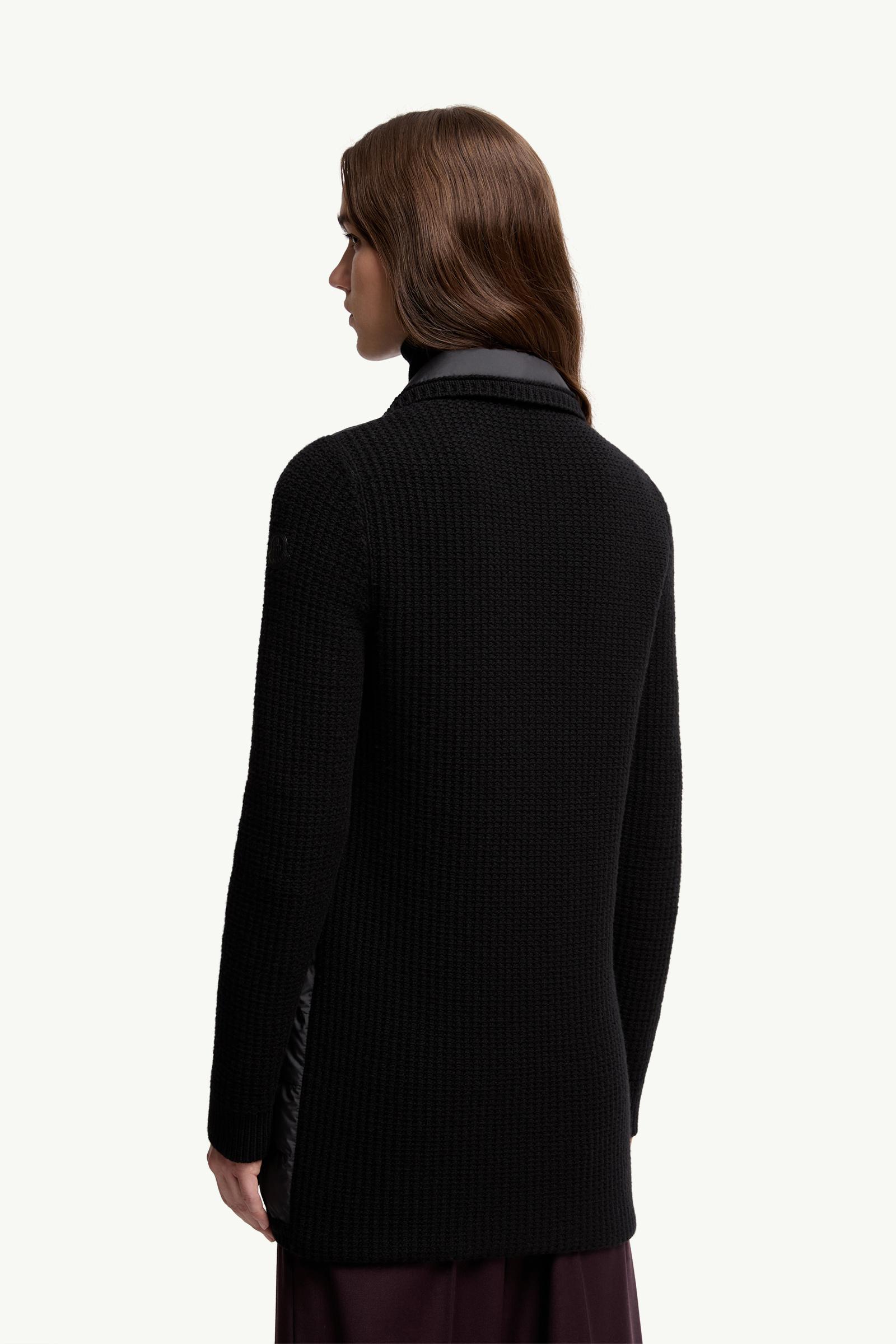 Moncler Wool & Cashmere Padded Cardigan Black Black