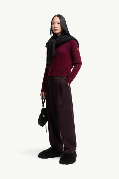 Moncler Wool & Cashmere Sweater Burgundy Burgundy